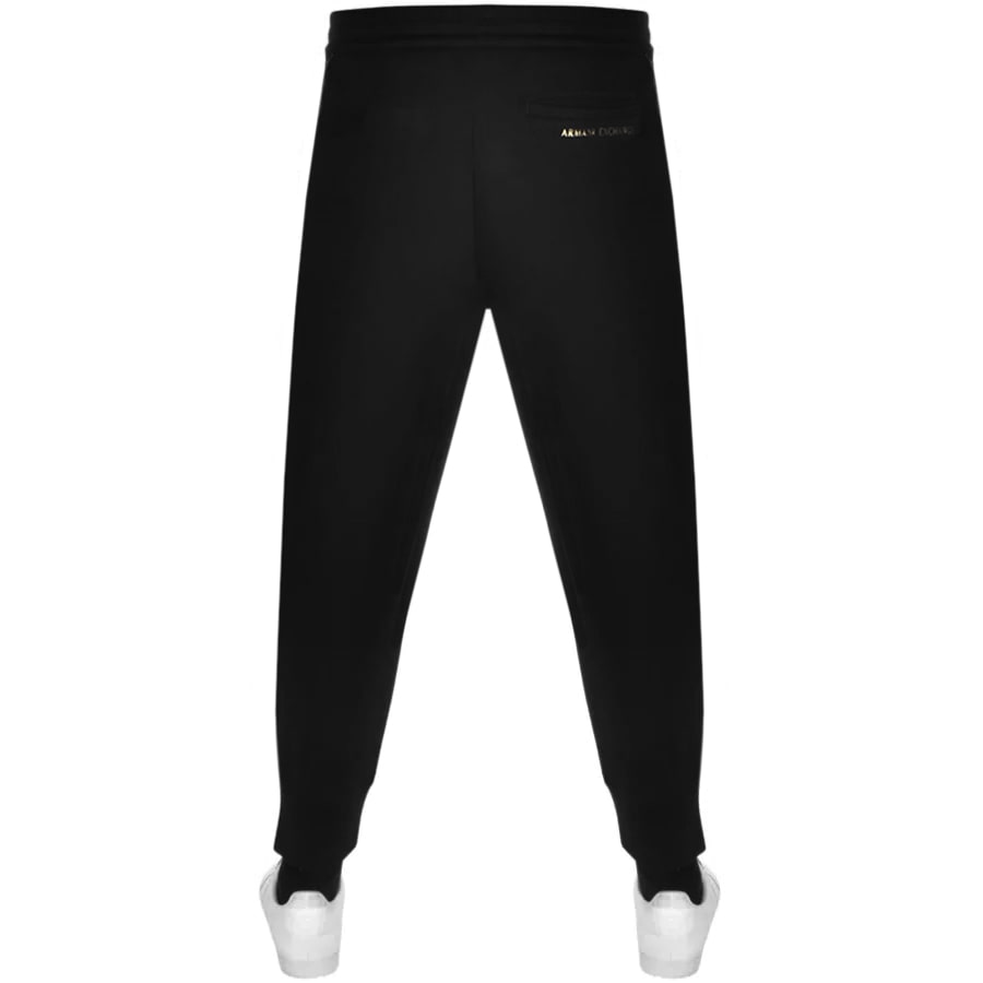 Alternative Image for ProductArmani Exchange Velour Stripe Jogging Bottoms Blac2